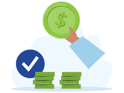 A Hand is keeping the money