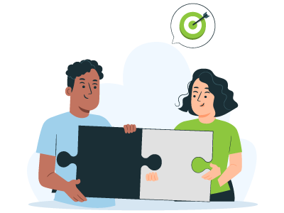 A Guy and a Girl is solving the puzzle